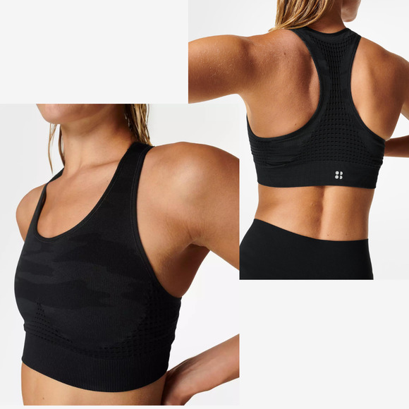 Sweaty Betty Other - Sweaty Betty Stamina Sports Bra Grey Leopard Black Camouflage Size XS NWT